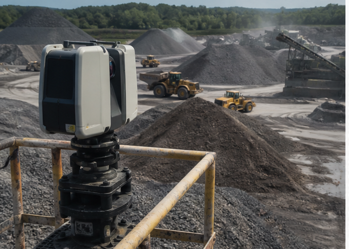 active stockpile yard LiDAR monitoring in a realistic LiDAR application scene
