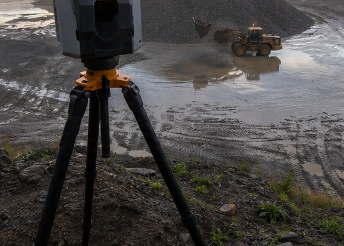 rainy stockpile LiDAR monitoring in a realistic LiDAR application scene