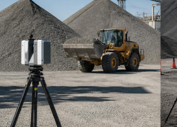 LiDAR stockpile monitoring around loaders and haul trucks in a realistic LiDAR application scene