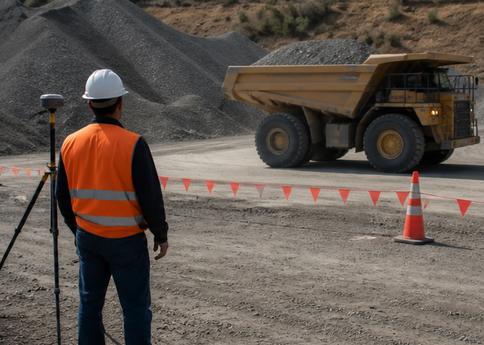 LiDAR stockpile monitoring around loaders and haul trucks validation scene 2