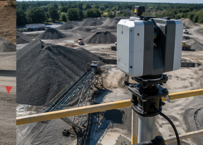 LiDAR stockpile monitoring around loaders and haul trucks validation scene 3