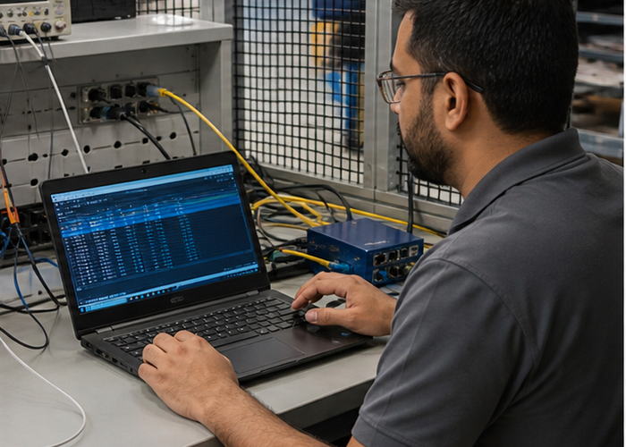 LiDAR data-interface acceptance test in a realistic field scene