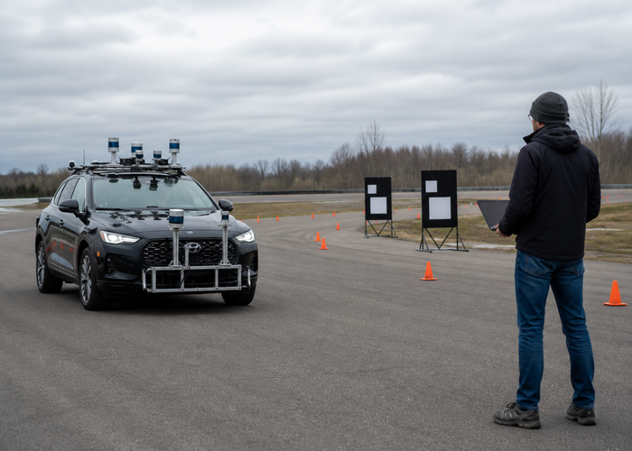 LiDAR firmware regression testing validation scene 3