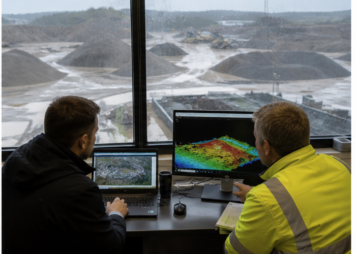 post-rain LiDAR volume survey acceptance validation