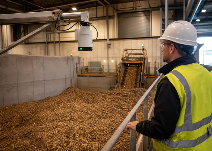 LiDAR volume measurement in a biomass boiler fuel bunker validation scene 3