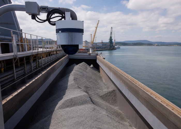 LiDAR volume measurement in a bulk barge in a realistic LiDAR application scene