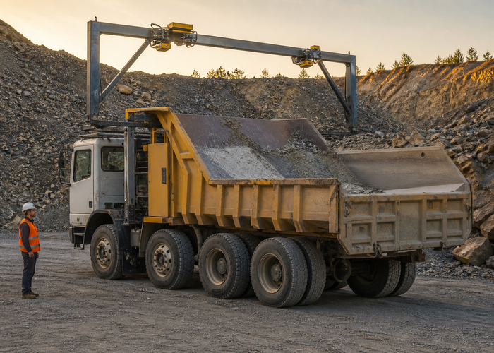 LiDAR dump-truck load volume measurement validation scene 3