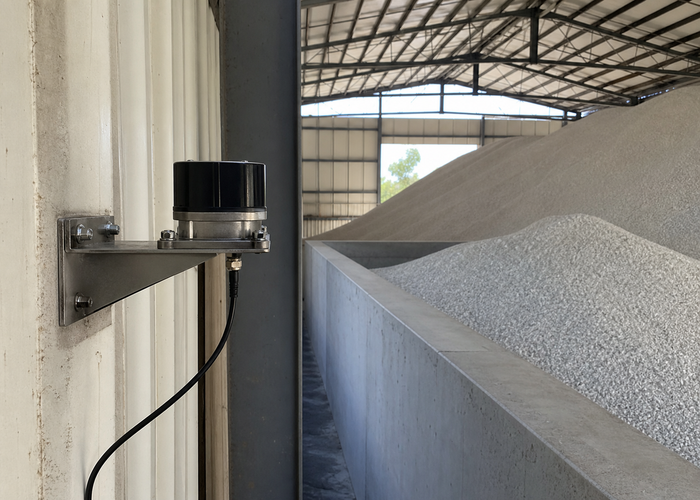 LiDAR volume measurement in a fertilizer storage shed validation scene 2