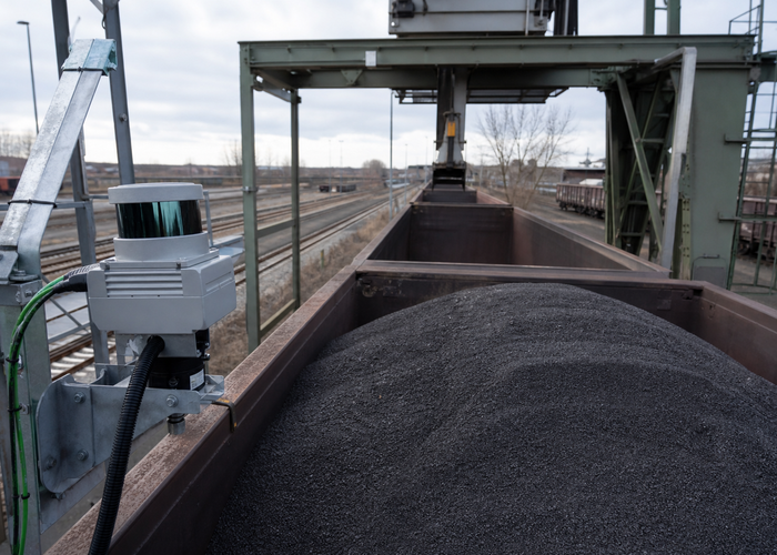 rail wagon LiDAR volume measurement in a realistic LiDAR application scene