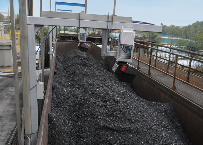 LiDAR railcar bulk-load volume measurement validation scene 2