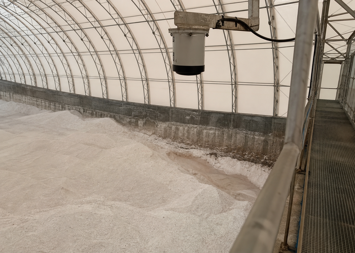 LiDAR volume measurement inside a road-salt dome validation scene 2