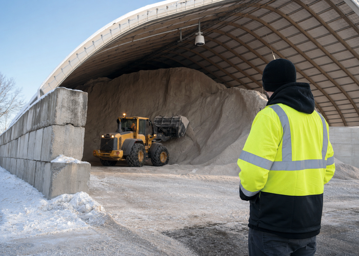 LiDAR volume measurement inside a road-salt dome validation scene 3