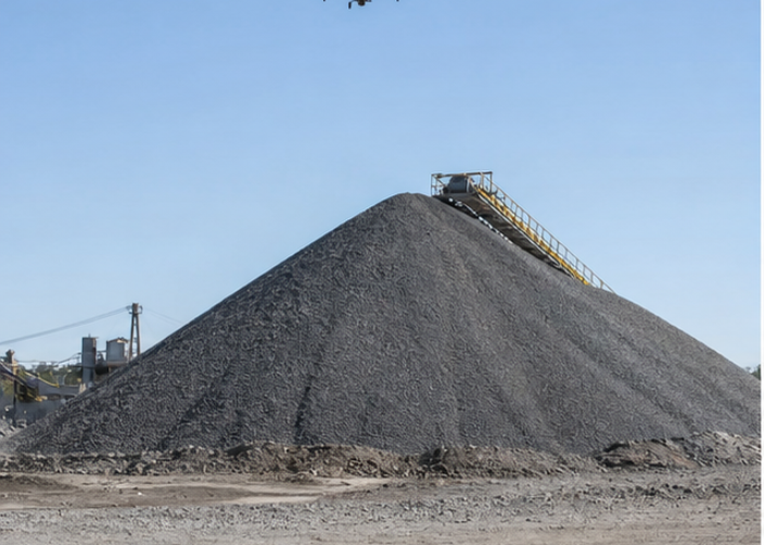 LiDAR stockpile settlement survey featured scene