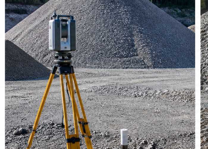 LiDAR volume survey on settling base in a realistic LiDAR application scene