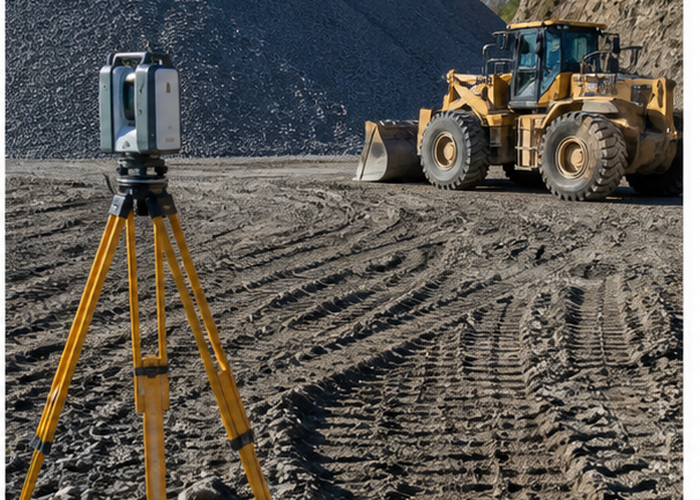 LiDAR volume survey on settling base validation scene 3
