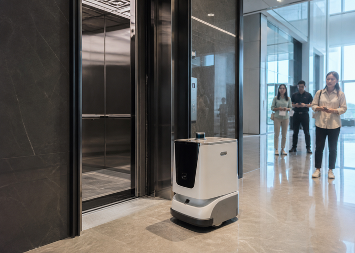 robotic LiDAR elevator navigation in a realistic LiDAR application scene