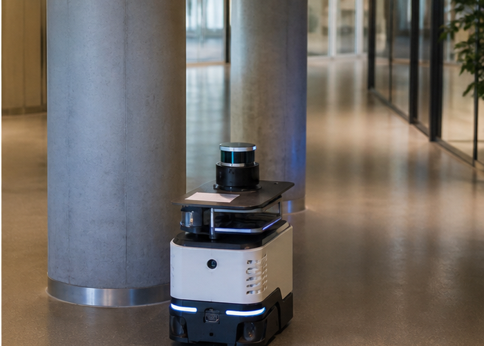 robotic LiDAR test in glass corridor validation scene 3