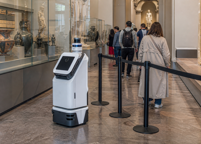 service robot using LiDAR in a museum gallery validation scene 3