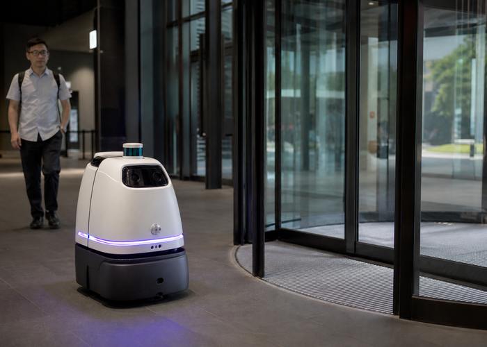 robotic LiDAR at a revolving glass door validation scene 2