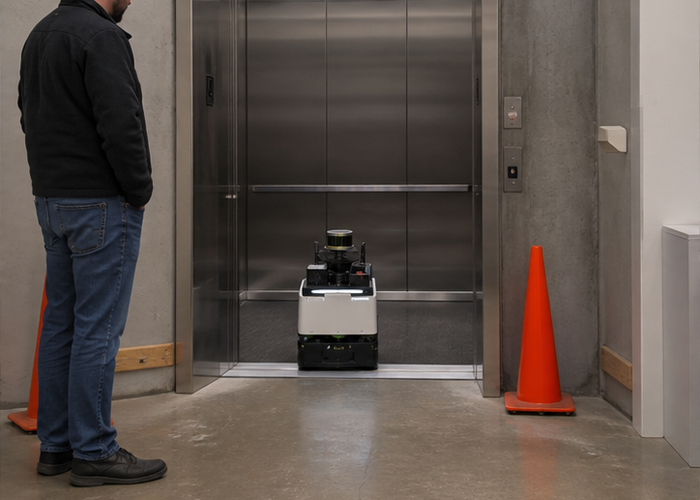 robotic LiDAR route acceptance test in a realistic field scene