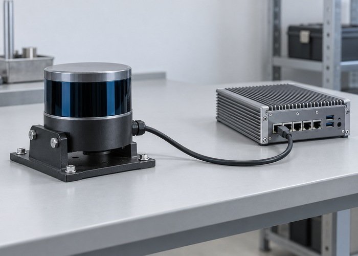 Generic LiDAR and industrial computer arranged for a driver revision comparison