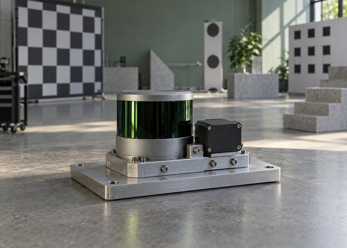 Generic LiDAR and inertial module secured together on a rigid calibration fixture