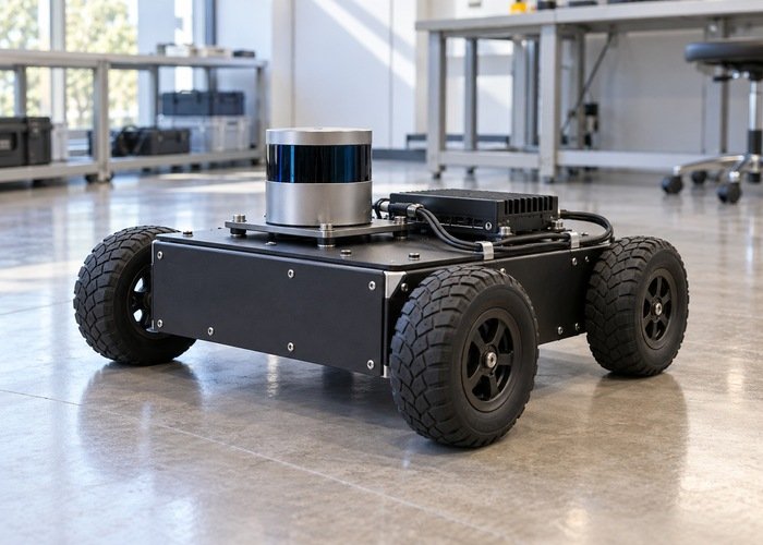 Generic stationary mobile robot with a mounted LiDAR and embedded computer