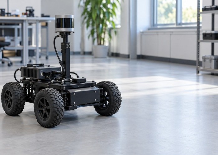 Generic stationary robot platform with a LiDAR sensor and recording computer